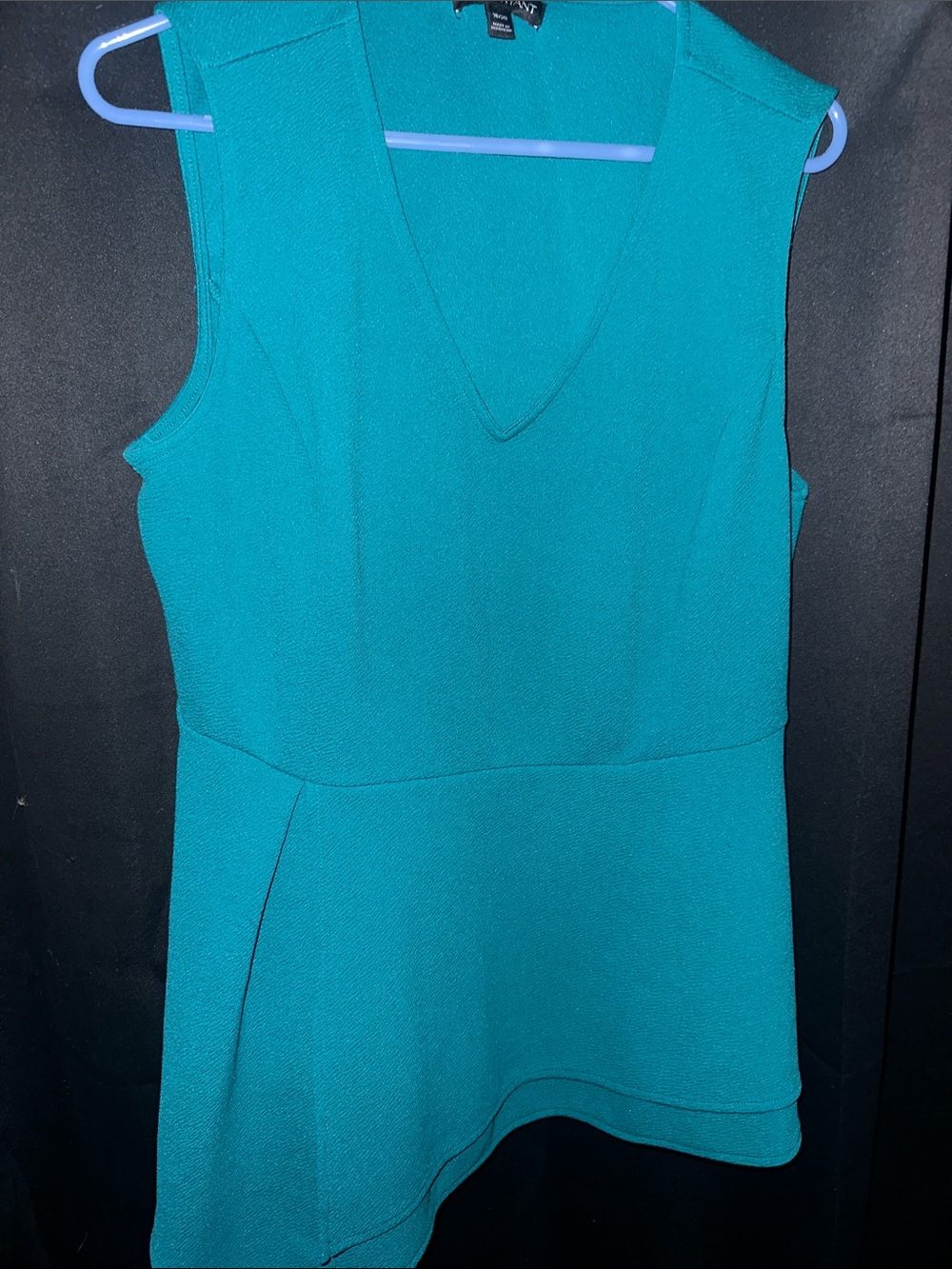 Teal Sleeveless V-Neck Peplum Top size 18/20